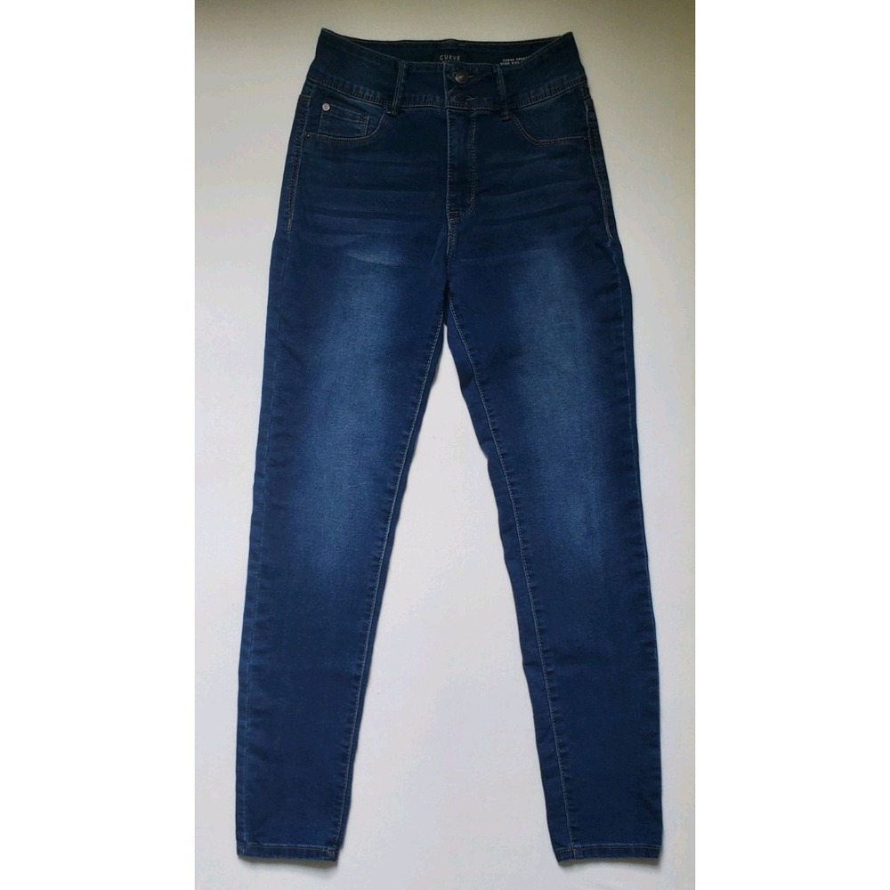 Curve Appeal Curve Creator High Rise Skinny Jeans Womens Size 4/27 Dark Wash